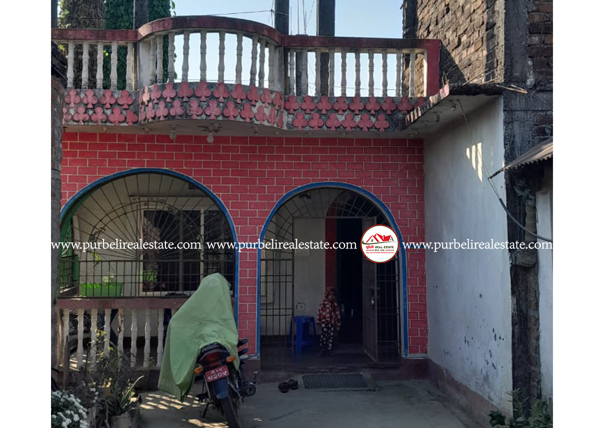 बिराटनगर-१३,सैनिक टोलमा १ तल्ला घर बिक्रीमा