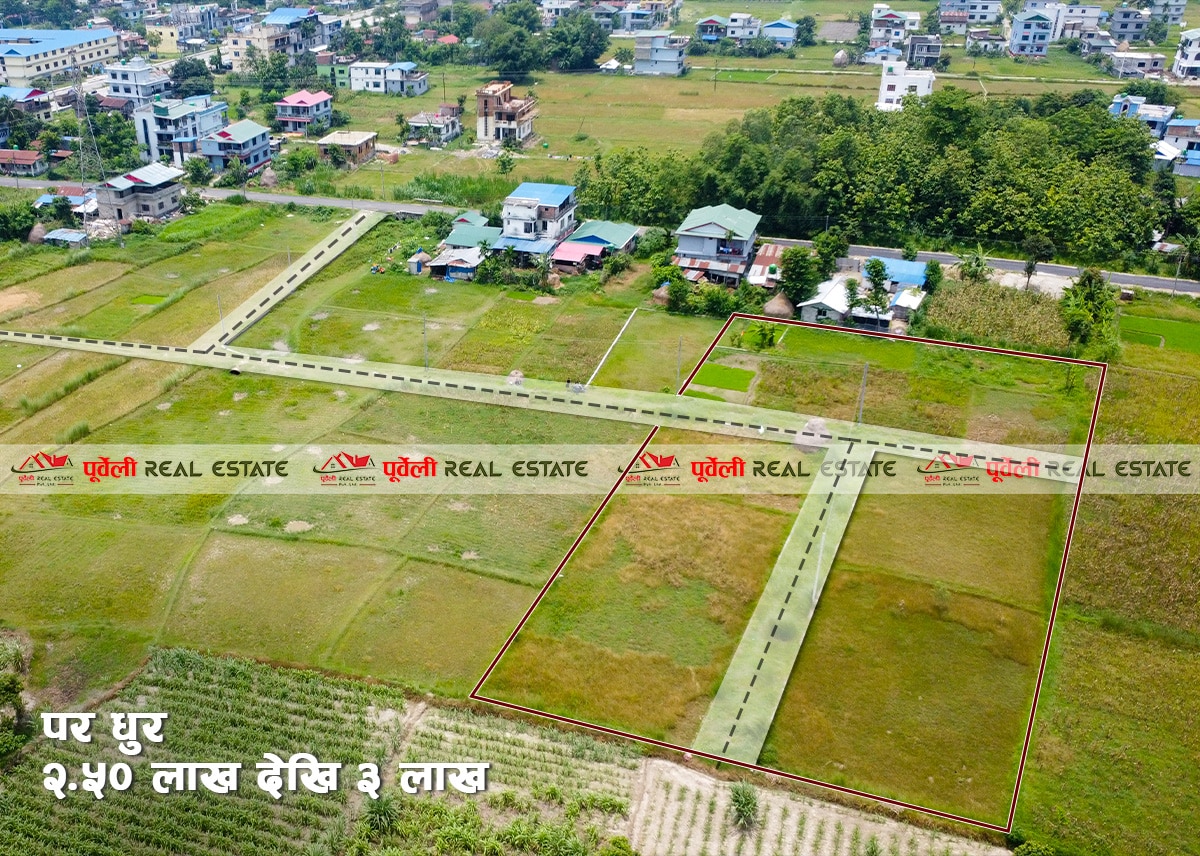 कमल–०५, मंगलमय स्कुल पूर्वमा ९ धुर देखि माथिको जग्गाहरुको टुक्रा बिक्रीमा | Kamal-05, Near Mangalmaya School – Land Plots (9+ Dhur) for Sale